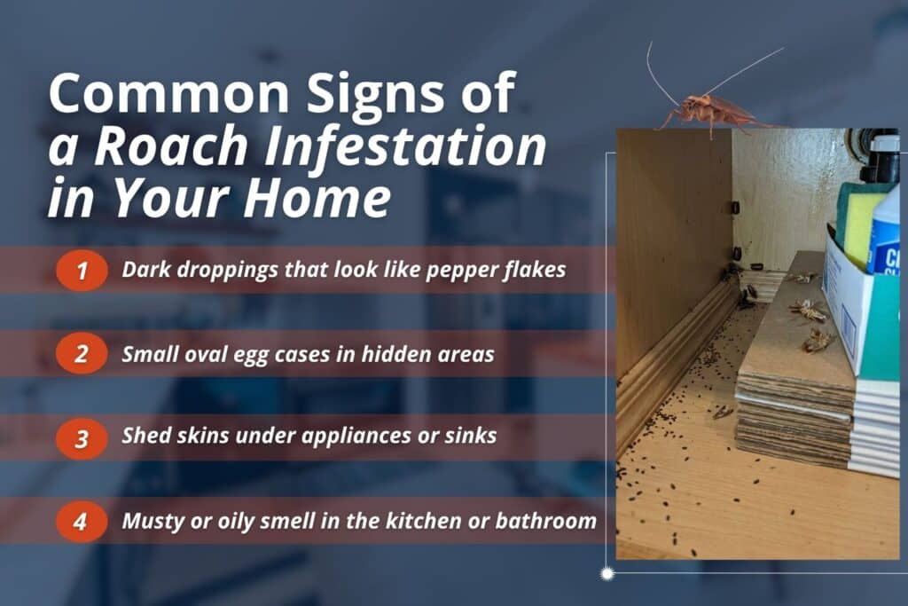 signs of cockroach infestation